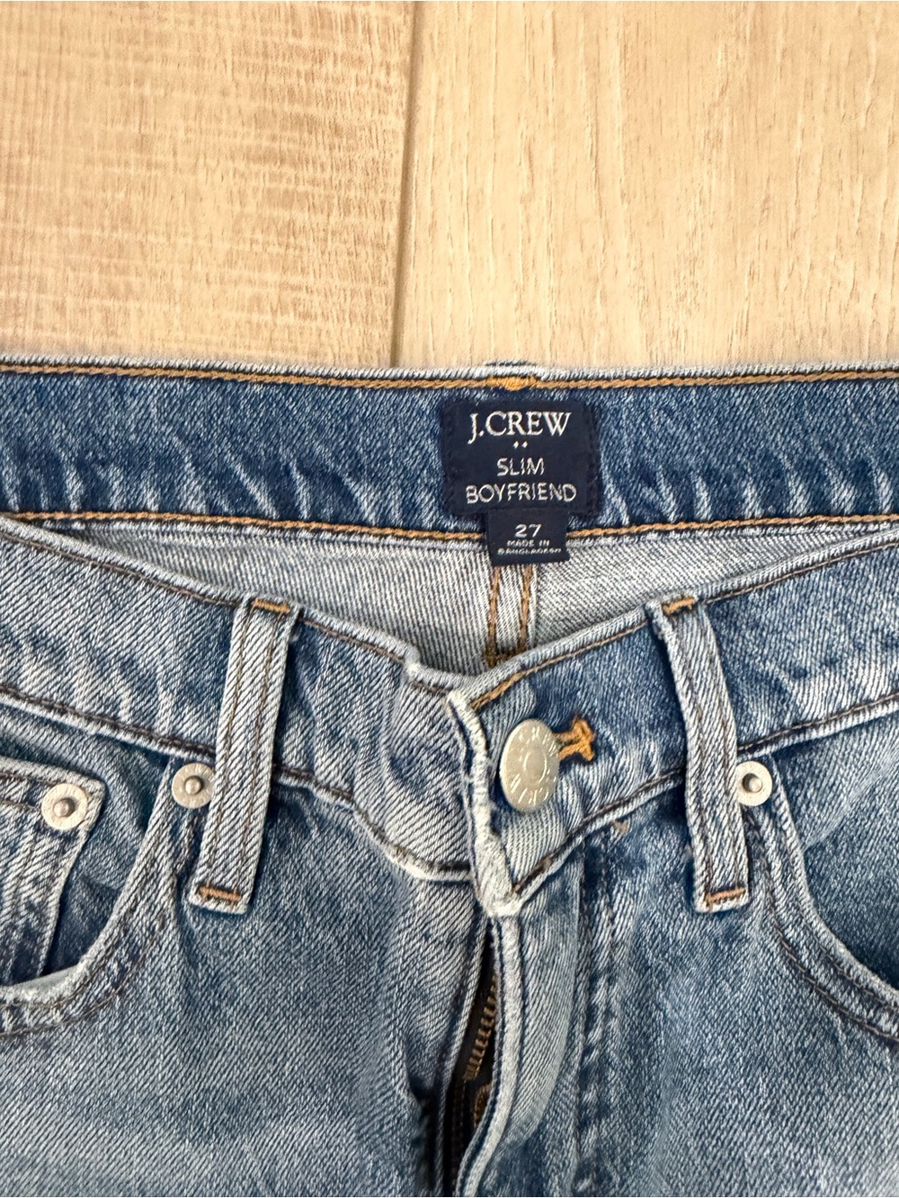 J. Crew Slim Boyfriend Jeans in Light Blue Denim - Picture 2 of 3